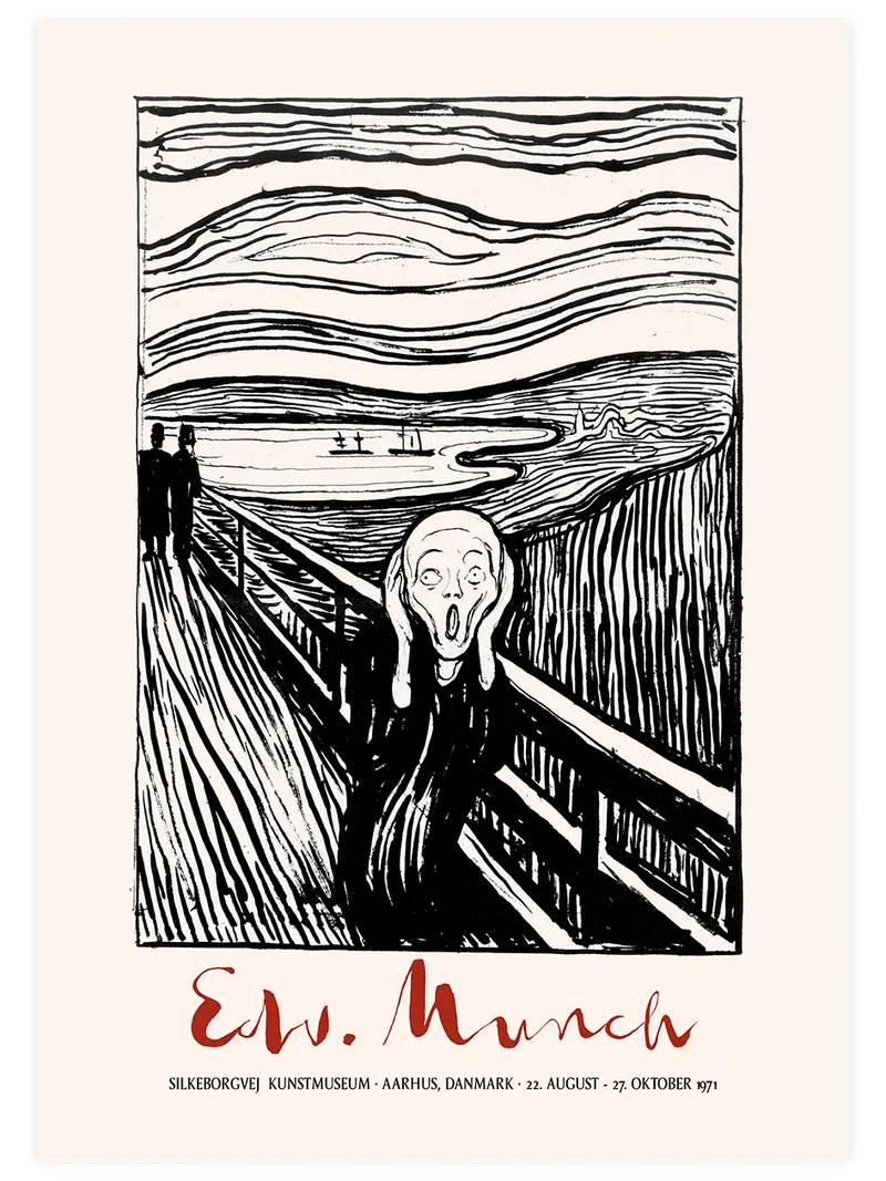 Edvard Munch Afiş Scream (Çığlık) - Art Print Ünlü Ressamlar Poster