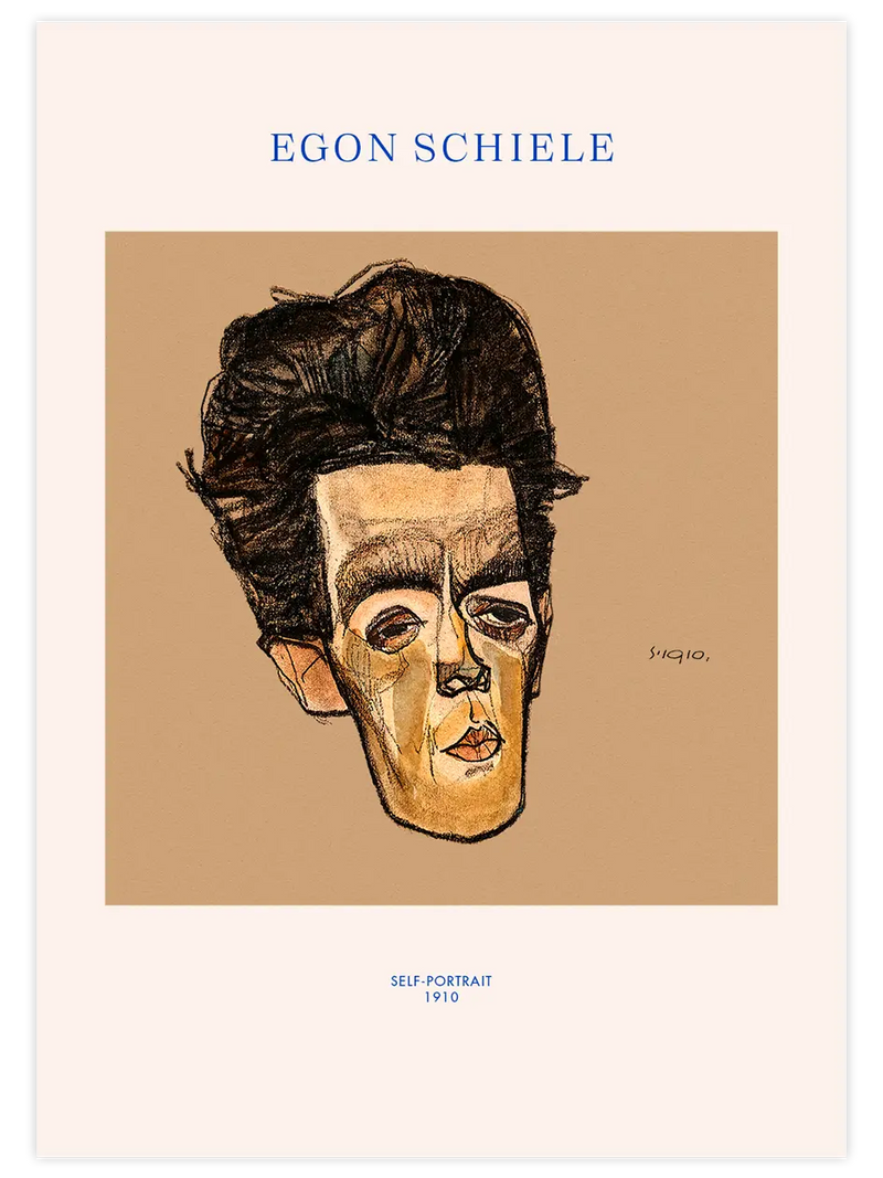 Egon Schiele Self-Portrait - Art Print Ünlü Ressamlar Poster