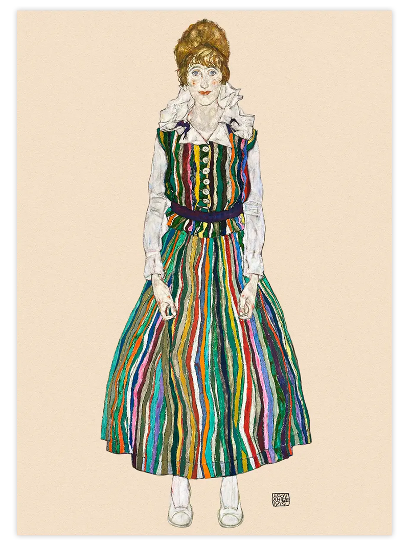 Egon Schiele Portrait of Edith (The Artist's Wife) - Art Print Ünlü Ressamlar Poster