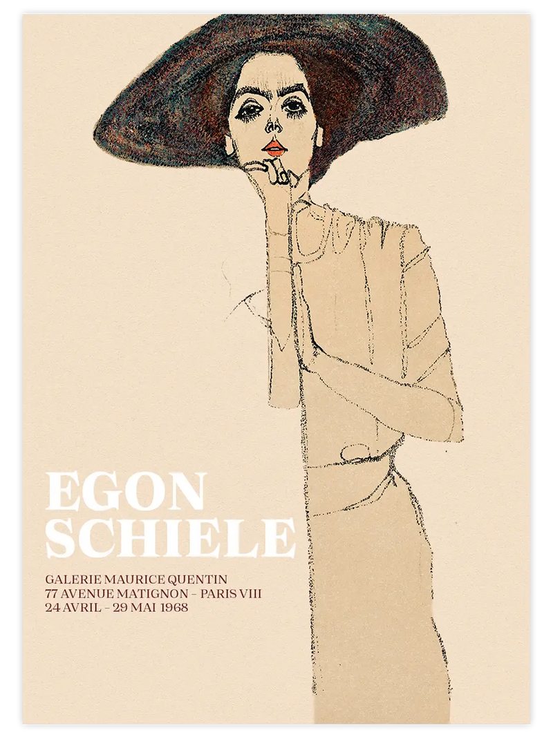 Egon Schiele Afiş N2 - Art Print Ünlü Ressamlar Poster