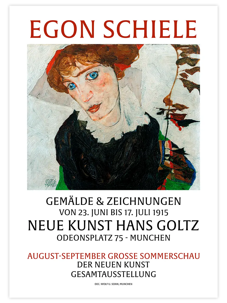 Egon Schiele Afiş N4 - Art Print Ünlü Ressamlar Poster