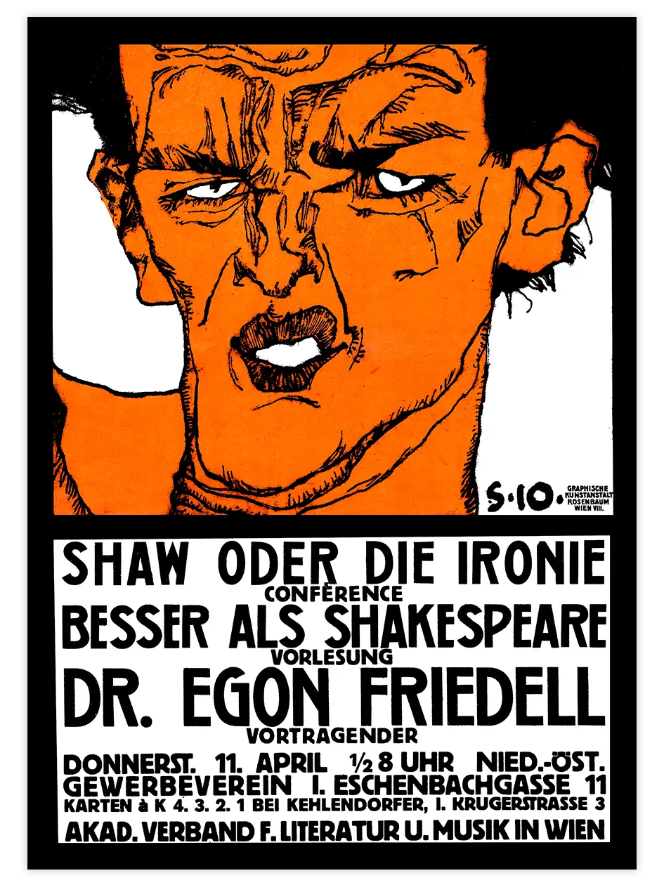 Egon Schiele Afiş N3 - Art Print Ünlü Ressamlar Poster
