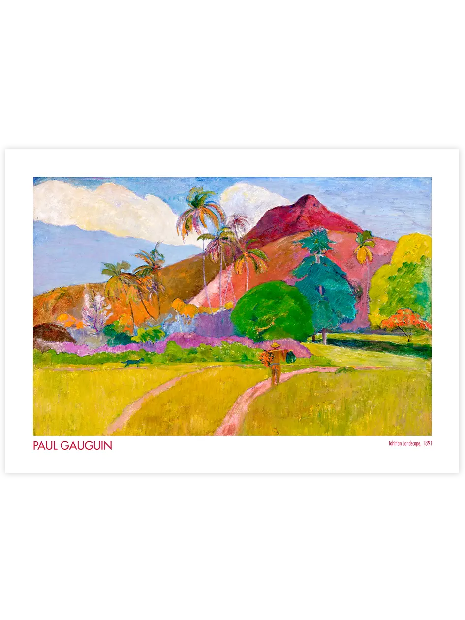 Paul Gauguin Tahitian Landscape - Art Print Ünlü Ressamlar Poster