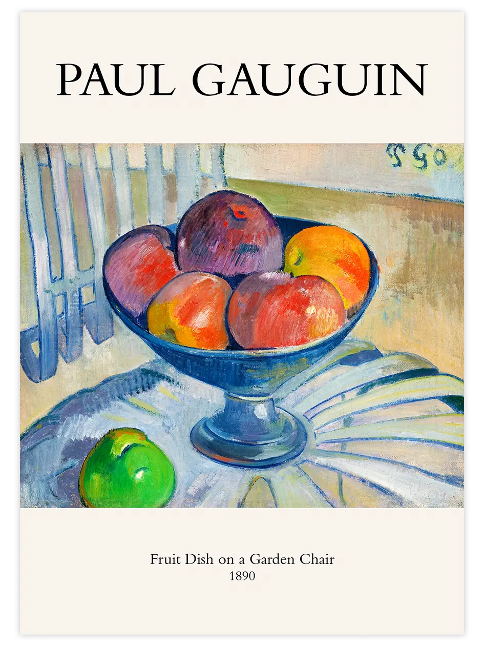Paul Gauguin Fruit Dish On A Garden Chair - Art Print Ünlü Ressamlar Poster