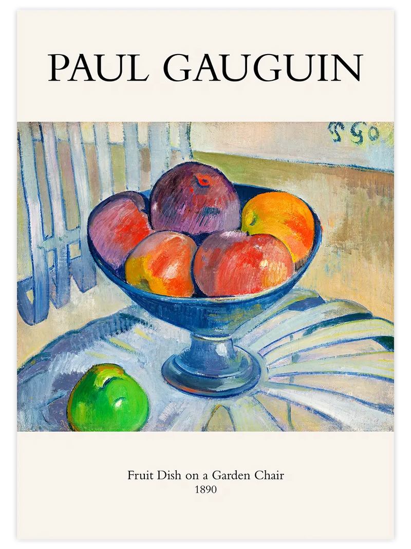 Paul Gauguin Fruit Dish On A Garden Chair - Art Print Ünlü Ressamlar Poster
