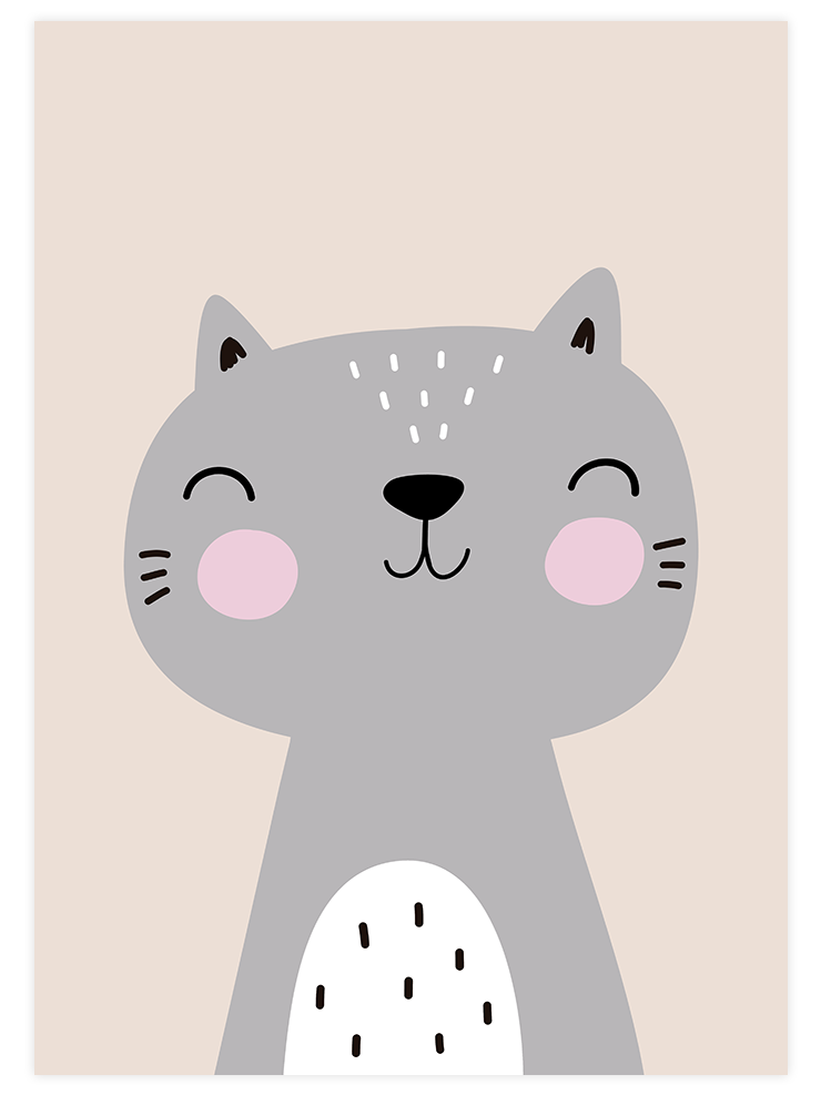 Neşeli Kedi & Aslan - Poster Seti Duo Poster