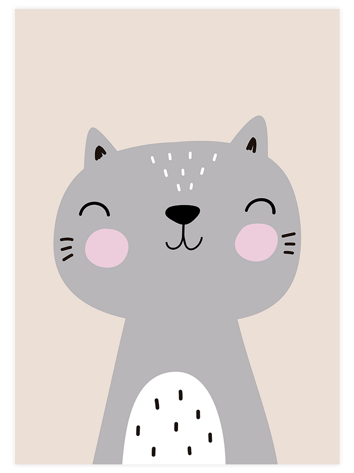 Neşeli Kedi & Aslan - Poster Seti Duo Poster