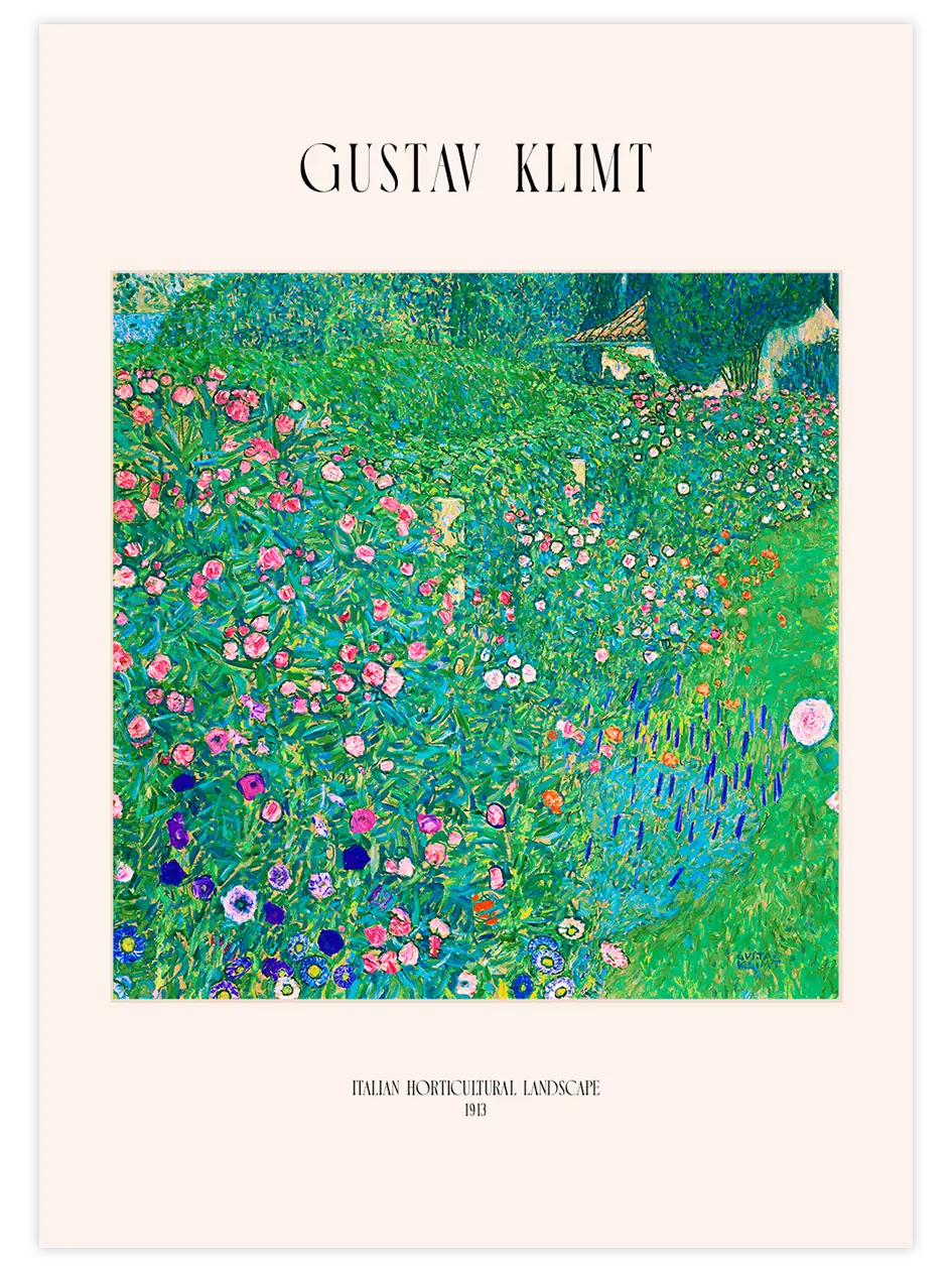 Klimt Italian Horticultural Landscape - Art Print Ünlü Ressamlar Poster