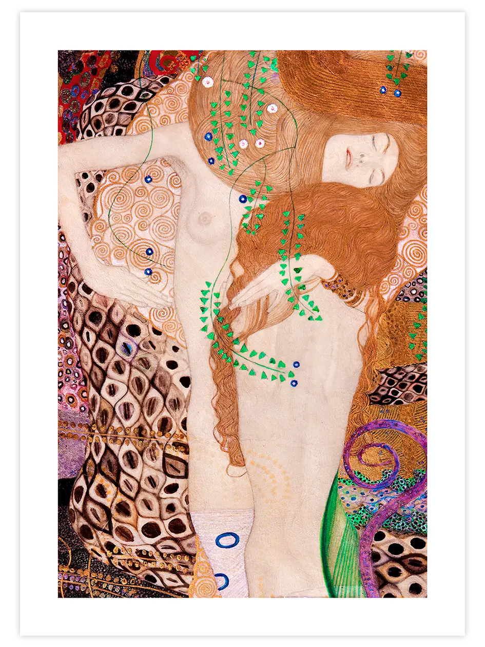Klimt Friends (Water Serpants) - Art Print Ünlü Ressamlar Poster