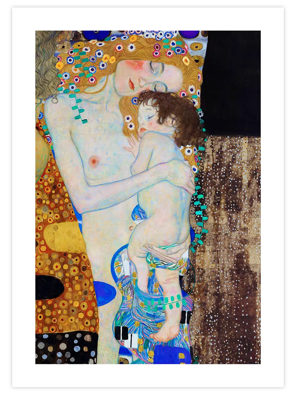 Gustav Klimt Mother and Child - Art Print Ünlü Ressamlar Poster