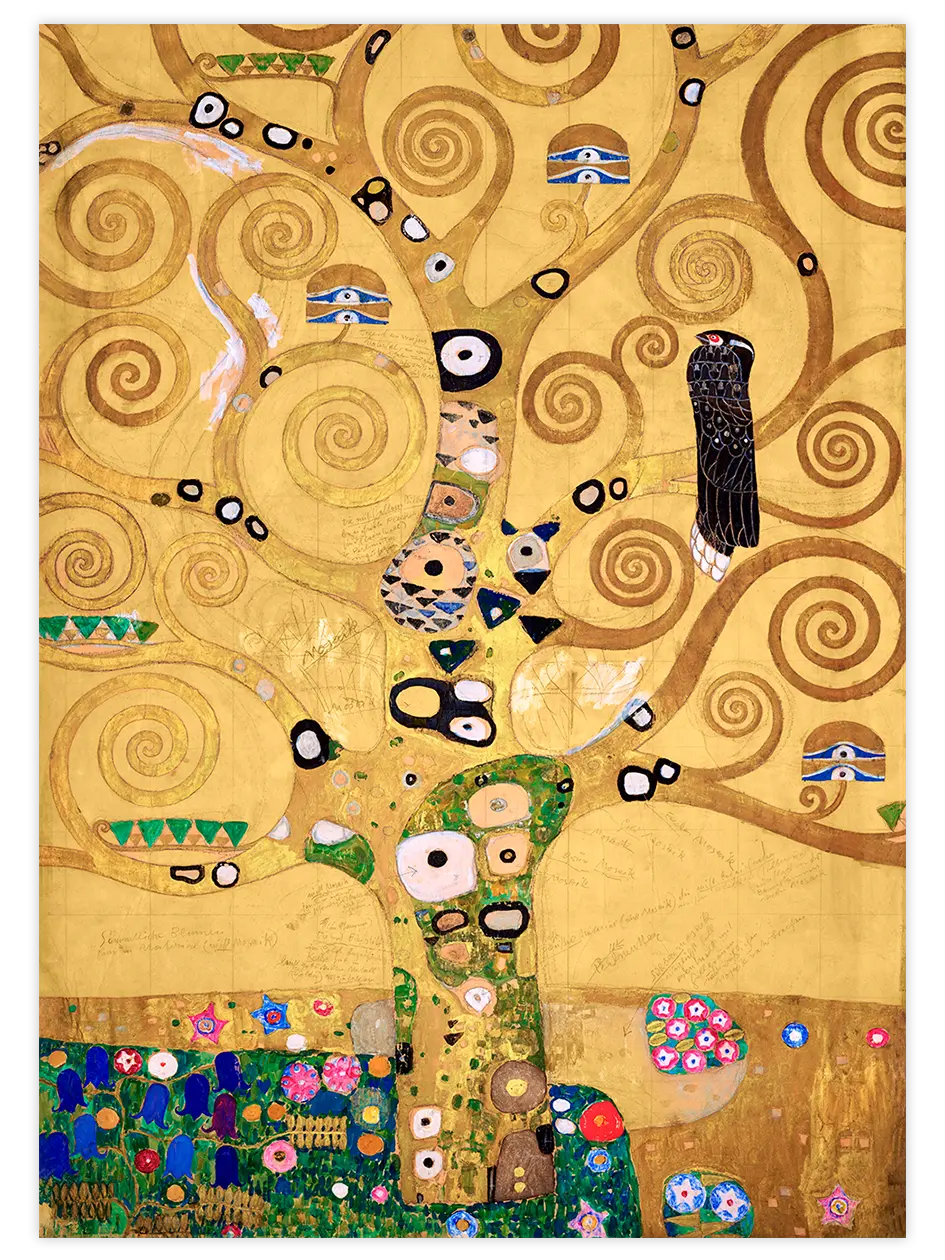 Klimt Hayat Ağacı - Art Print Ünlü Ressamlar Poster