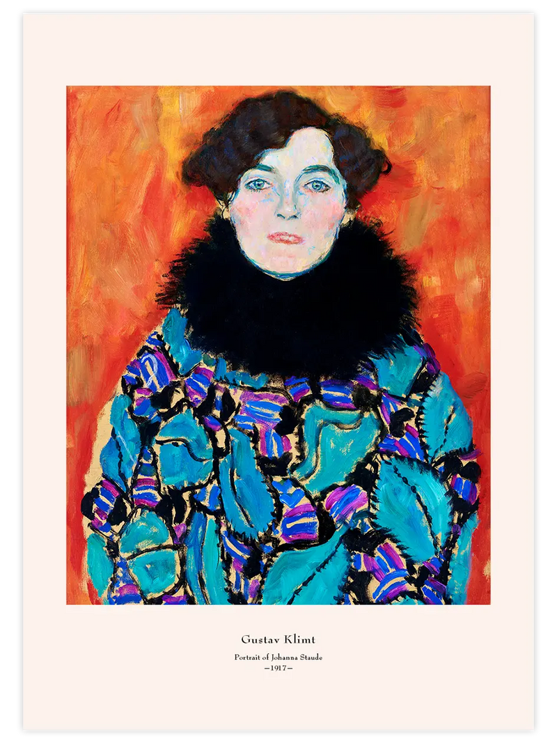Klimt Portrait of Johanna Staude - Art Print Ünlü Ressamlar Poster
