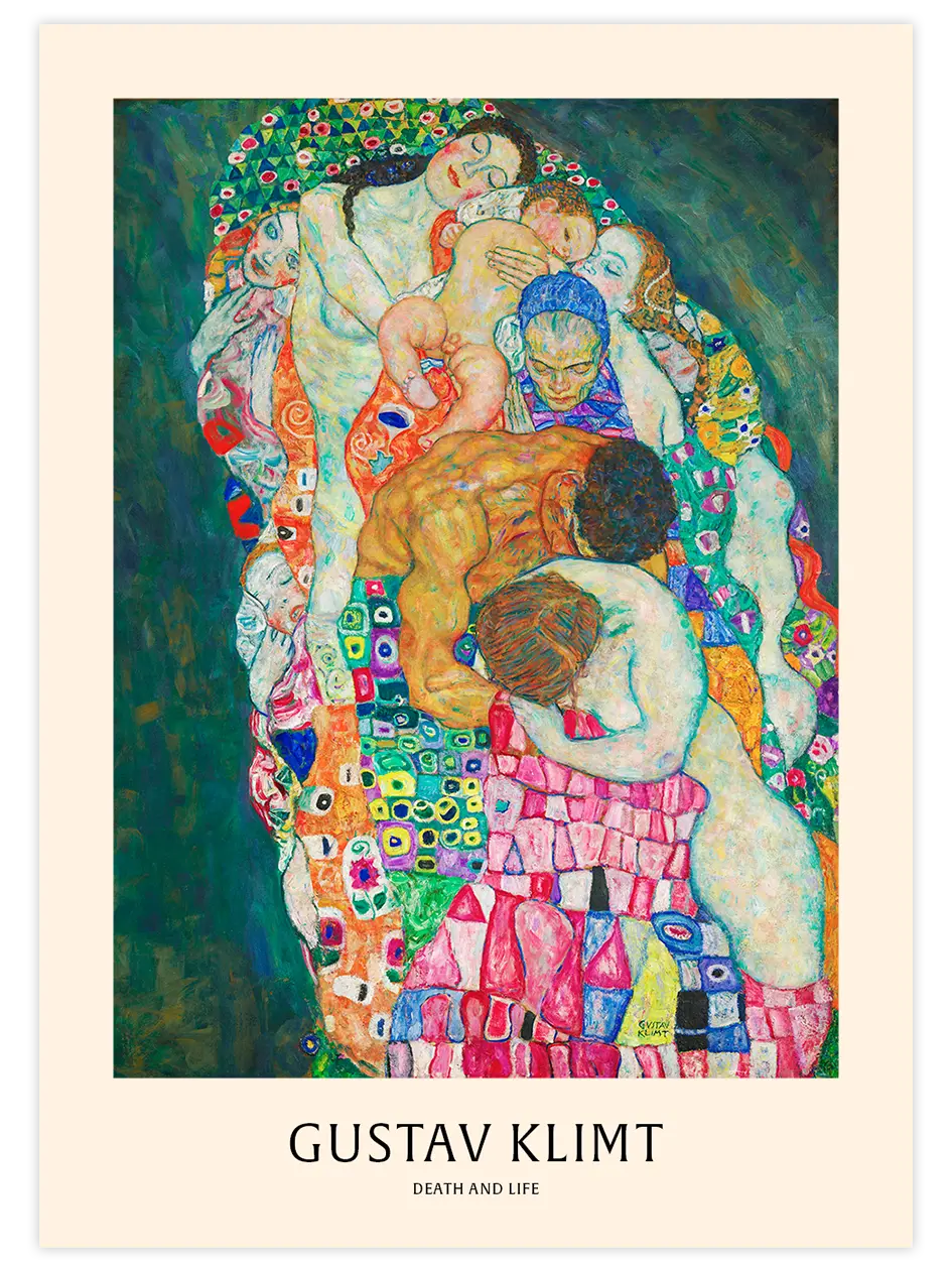 Gustav Klimt Death & Life - Art Print Ünlü Ressamlar Poster