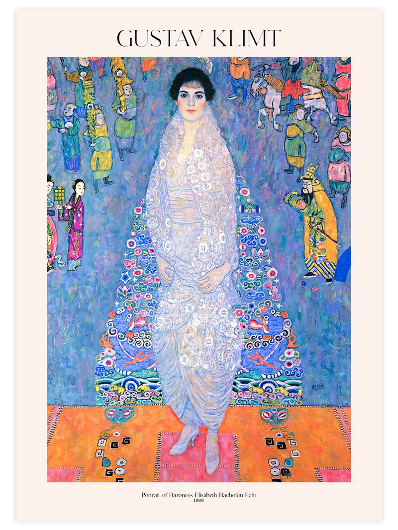 Klimt Portrait of Baroness Elisabeth Bachofen Echt - Art Print Ünlü Ressamlar Poster