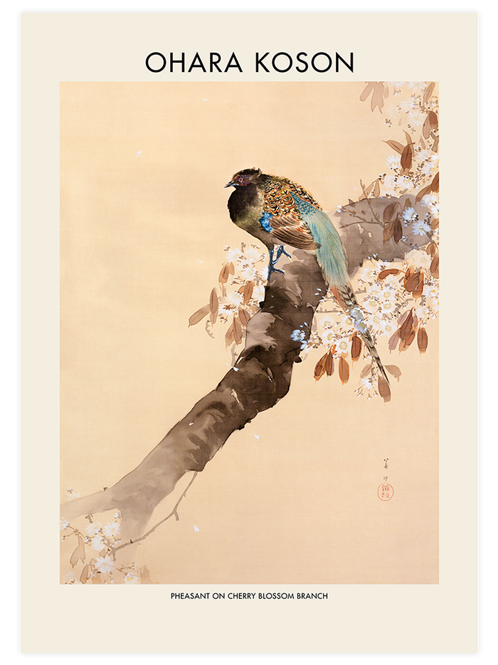 Ohara Koson Cherry Blossom - Poster Seti Duo Poster