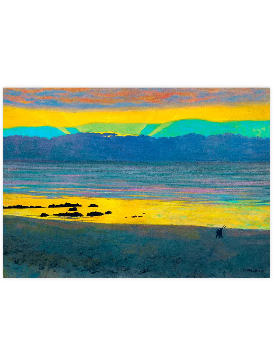 Félix Vallotton Yellow and Green Sunset - Art Print Ünlü Ressamlar Poster