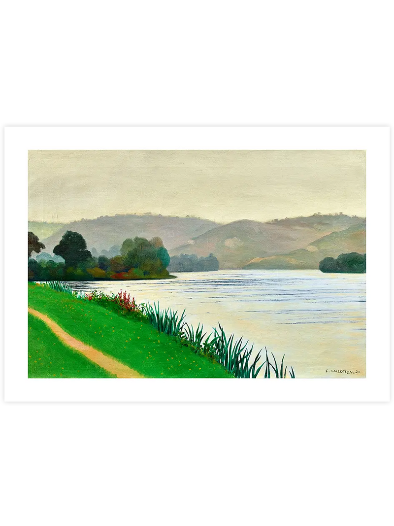 Félix Vallotton Bord de Seine à Tournedos, Effet Gris - Art Print Ünlü Ressamlar Poster