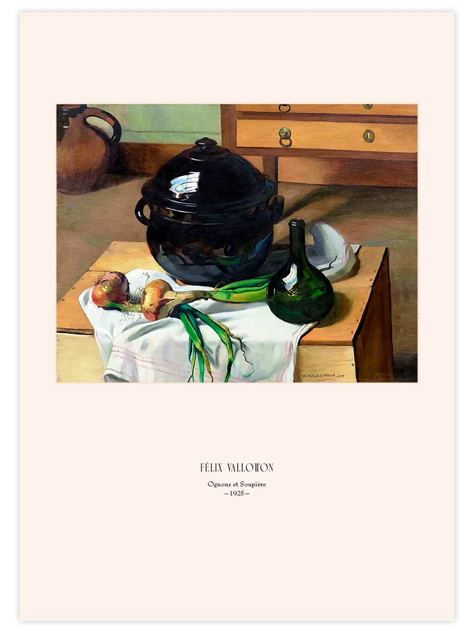 Félix Vallotton Oignons et Soupière - Art Print Ünlü Ressamlar Poster
