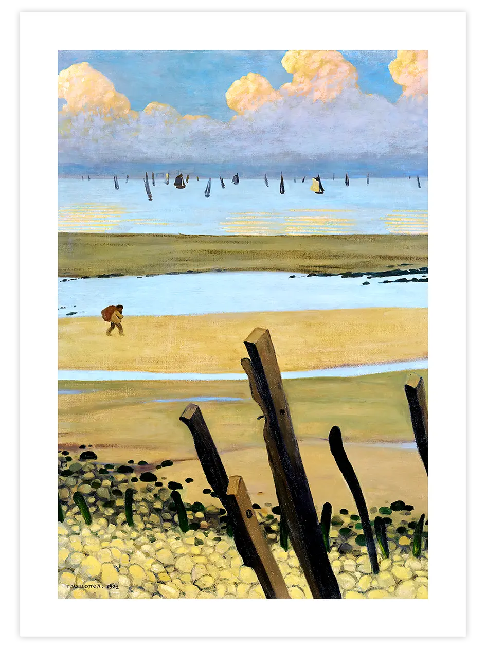 Félix Vallotton Low Tide at Villerville - Art Print Ünlü Ressamlar Poster