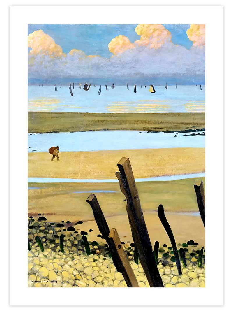 Félix Vallotton Low Tide at Villerville - Art Print Ünlü Ressamlar Poster