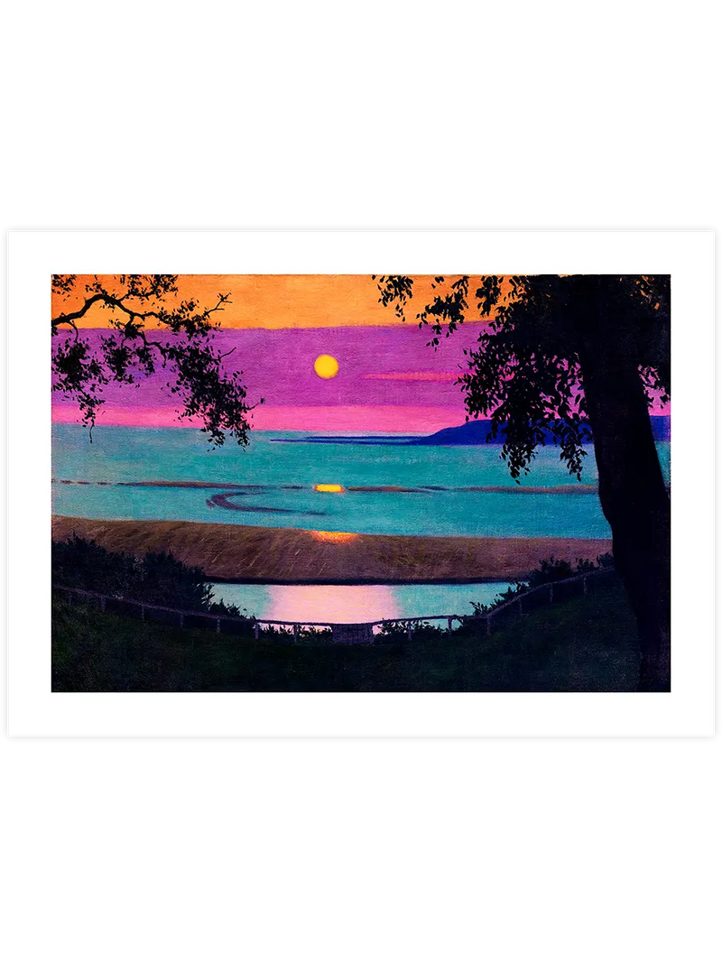 Félix Vallotton Sunset in Grace, Orange and Purple - Art Print Ünlü Ressamlar Poster