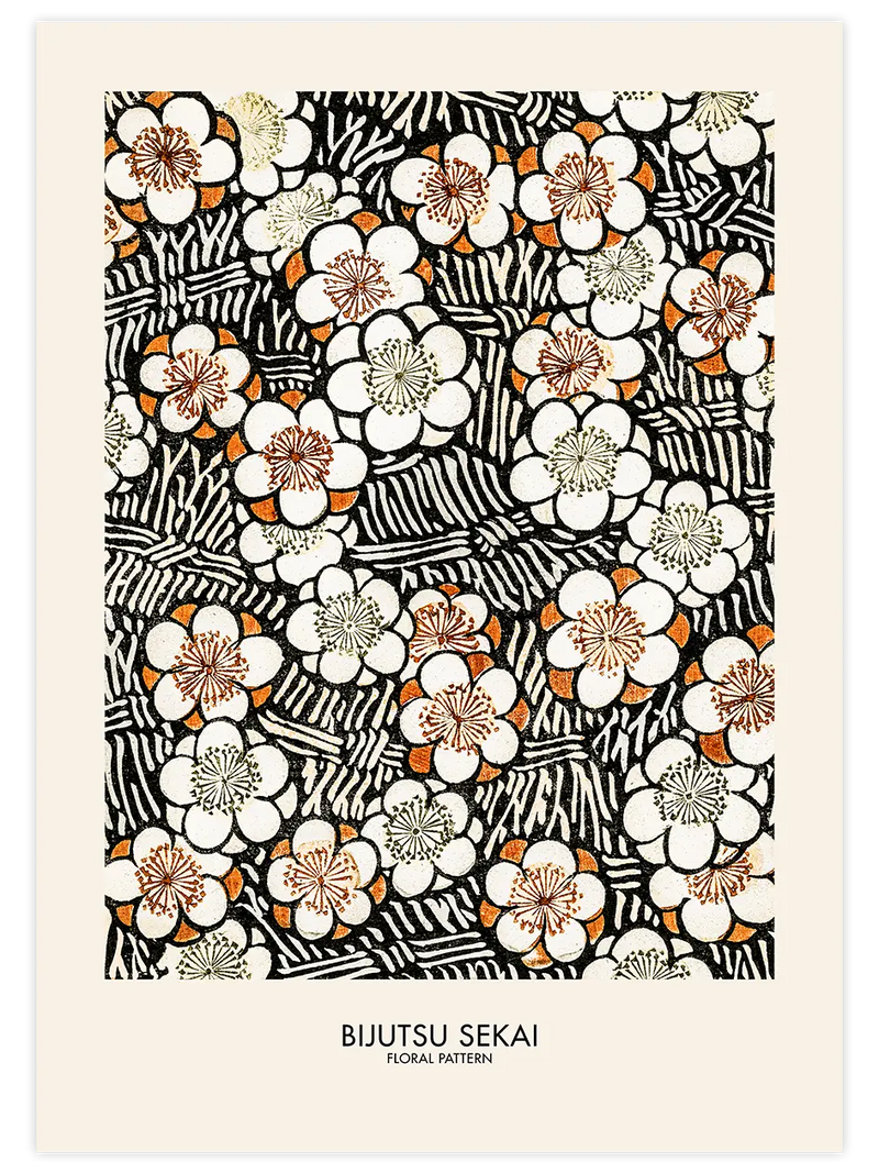 Bijutsu Sekai Floral Pattern - Art Print Ünlü Ressamlar Poster