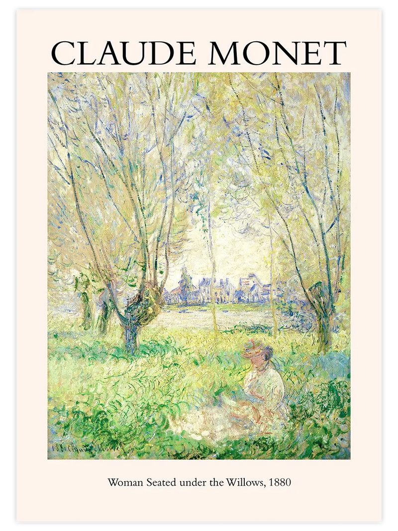 Monet Woman Seated Under The Willows - Art Print Ünlü Ressamlar Poster