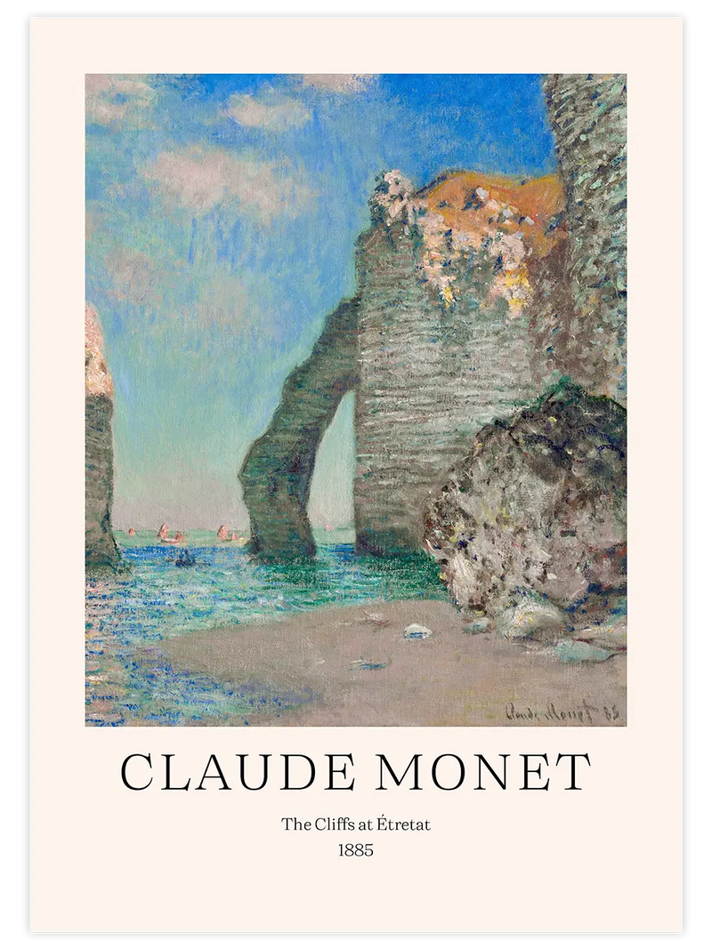 Claude Monet The Cliffs At Étretat - Art Print Ünlü Ressamlar Poster