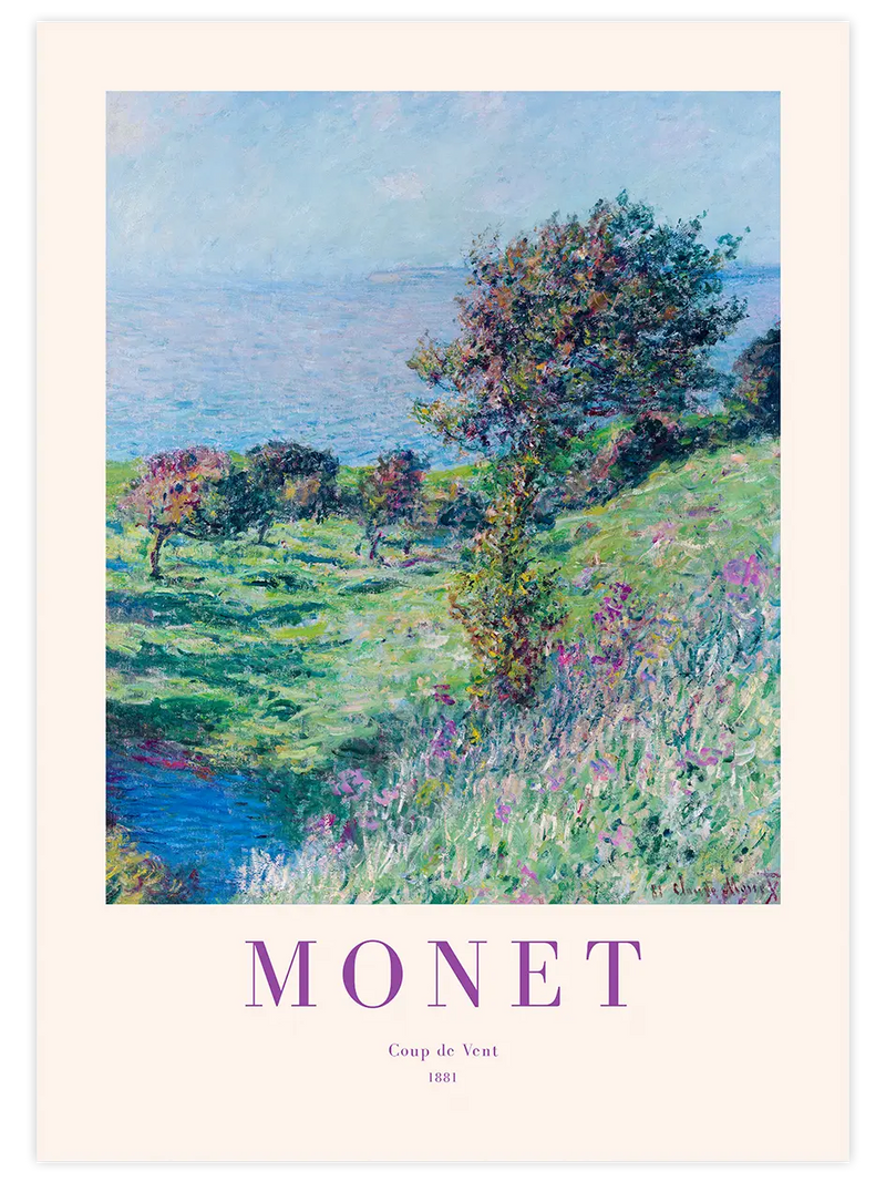 Monet Coup de Vent - Art Print Ünlü Ressamlar Poster