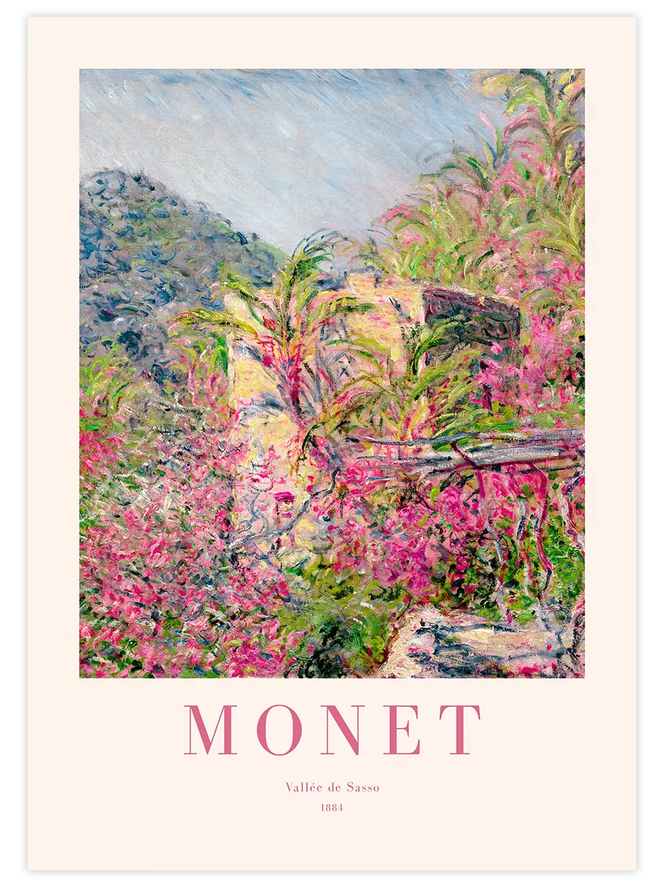 Monet The Valley of Sasso - Art Print Ünlü Ressamlar Poster