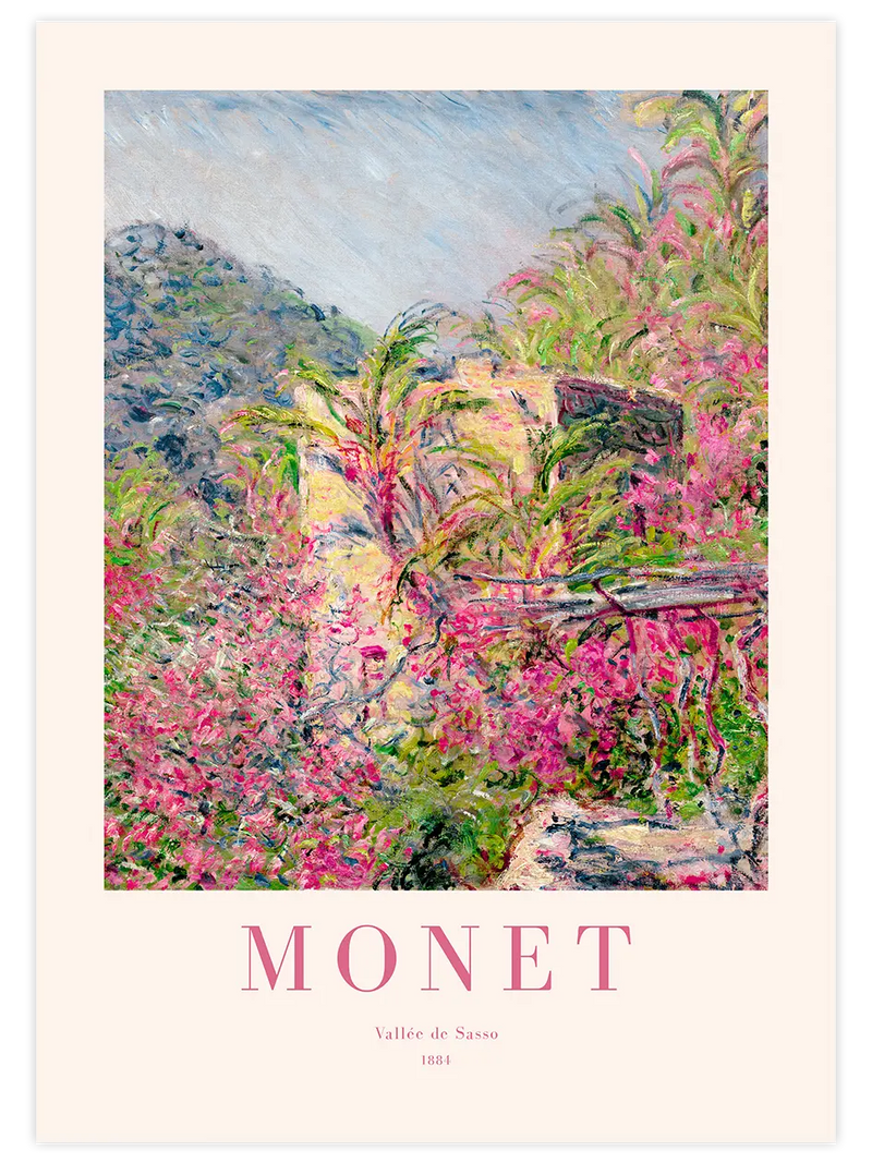 Monet The Valley of Sasso - Art Print Ünlü Ressamlar Poster