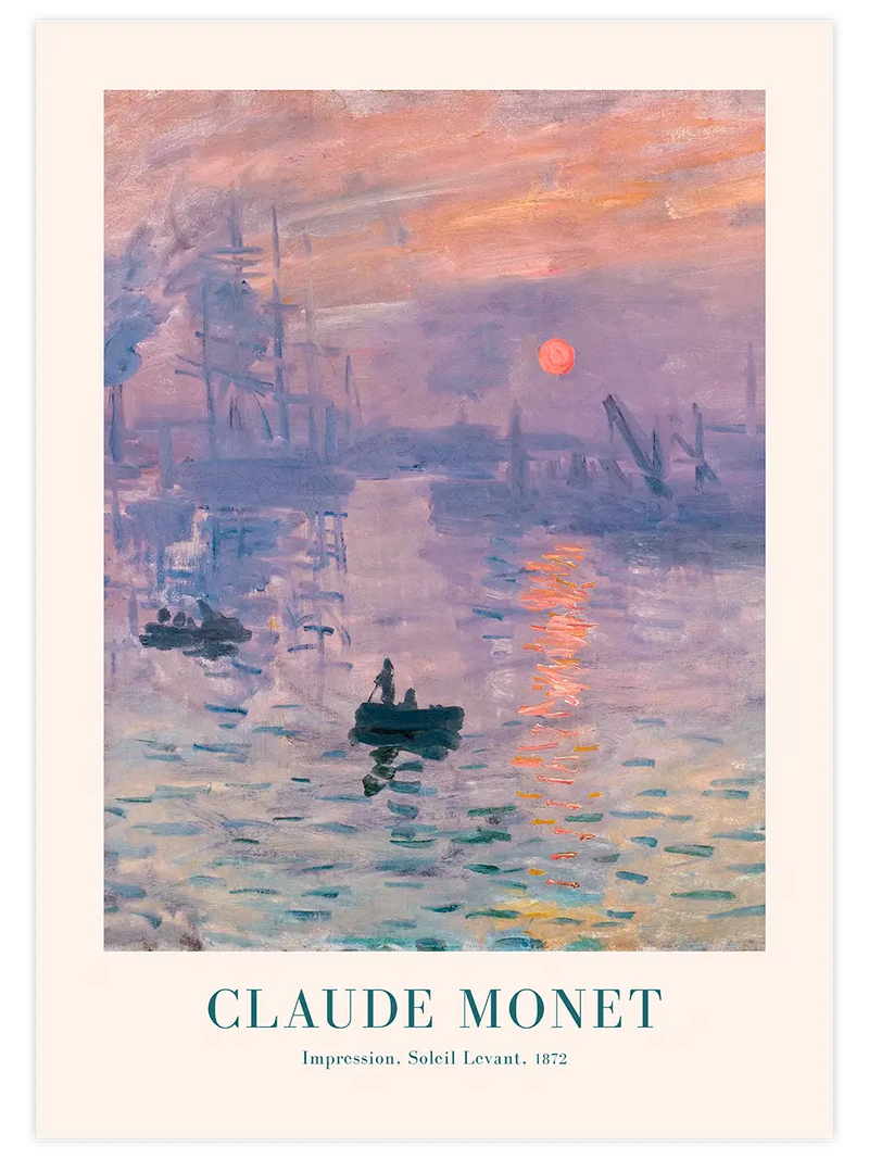 Monet Impression Soleil Levant - Art Print Ünlü Ressamlar Poster