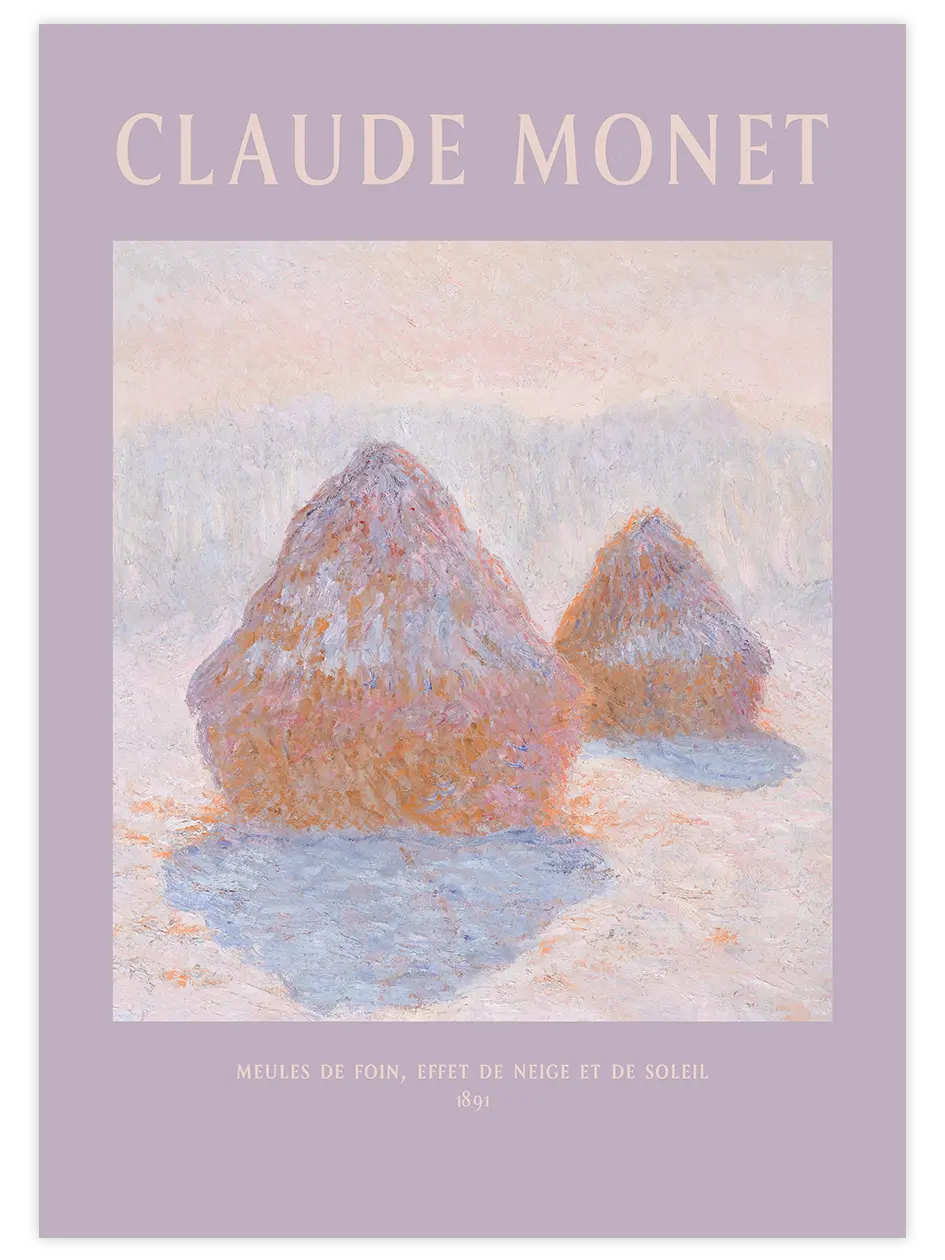 Claude Monet Meules de Foin- Art Print Ünlü Ressamlar Poster