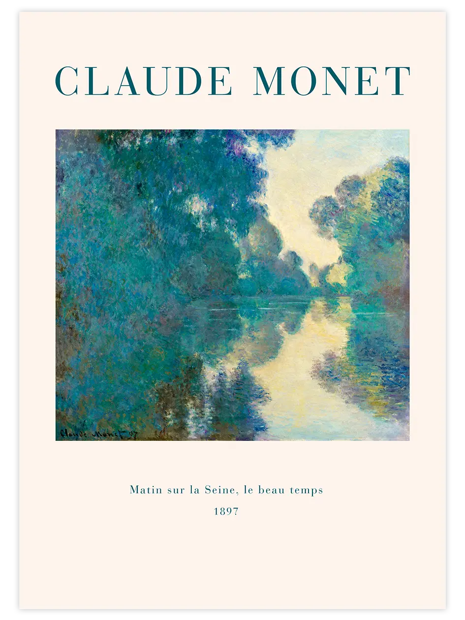 Monet Matin sur la Seine - Art Print Ünlü Ressamlar Poster