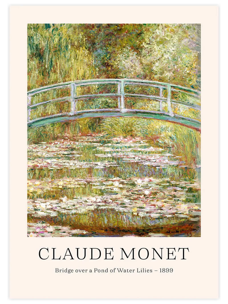 Monet Bridge Over A Pond Of Water Lilies - Art Print Ünlü Ressamlar Poster