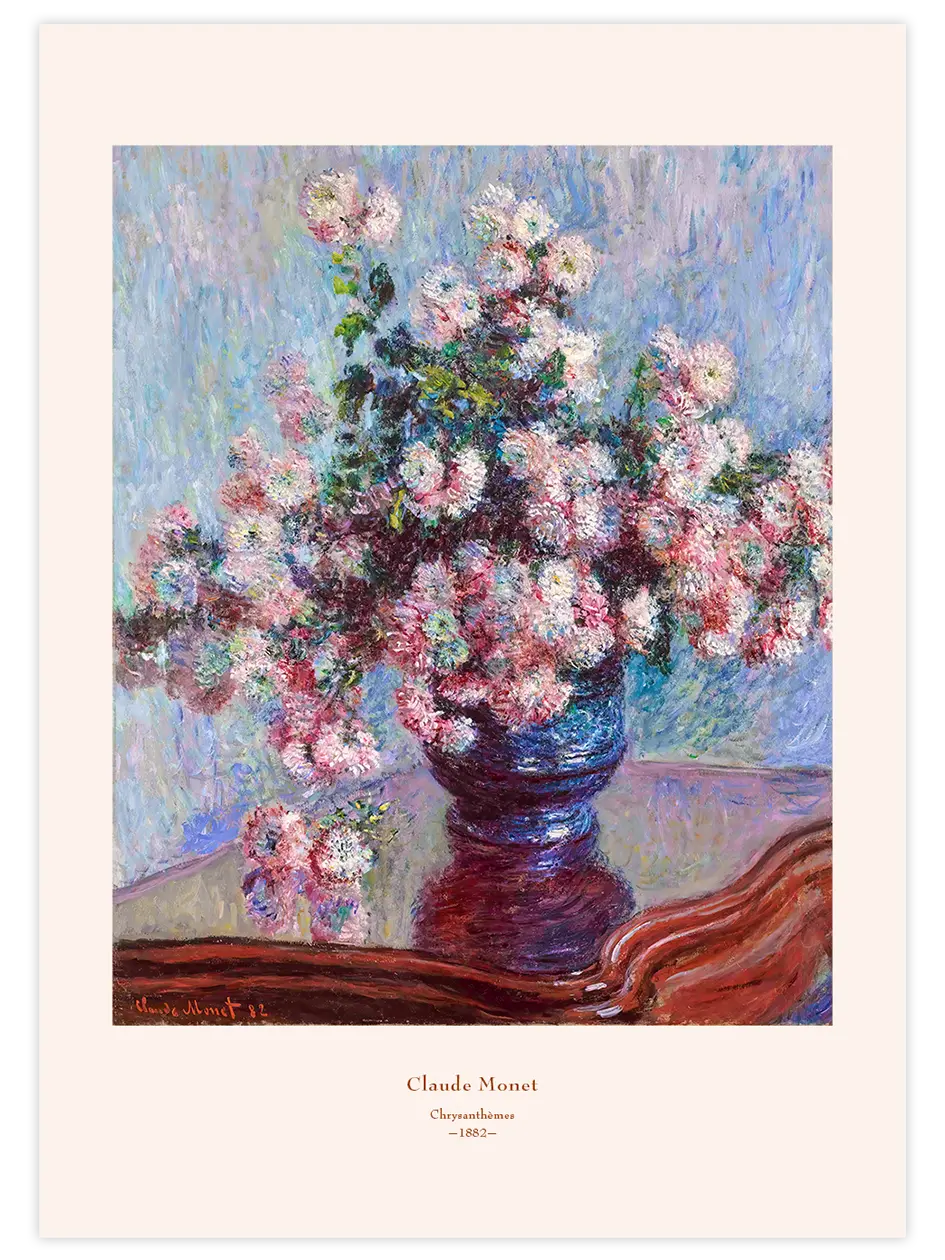 Monet Chrysanthemums - Art Print Ünlü Ressamlar Poster