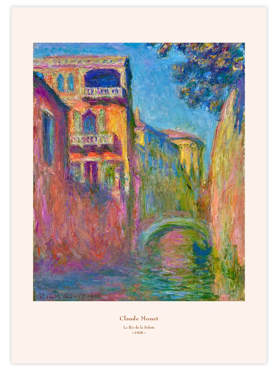 Monet The Rio della Salute - Art Print Ünlü Ressamlar Poster
