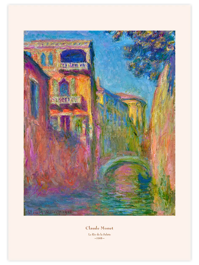 Monet The Rio della Salute - Art Print Ünlü Ressamlar Poster