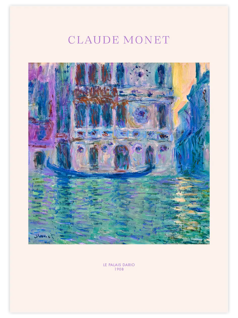 Monet Le Palais Dario - Art Print Ünlü Ressamlar Poster