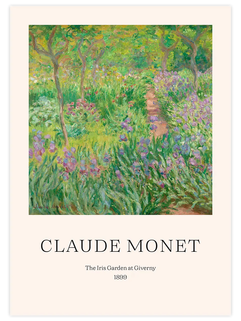 Monet The Iris Garden At Giverny - Art Print Ünlü Ressamlar Poster
