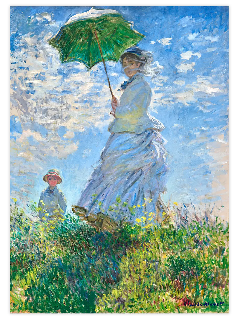 Monet Woman with a Parasol - Art Print Ünlü Ressamlar Poster