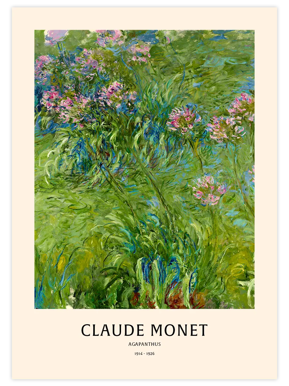Monet Aşk Çiçekleri - Art Print Ünlü Ressamlar Poster