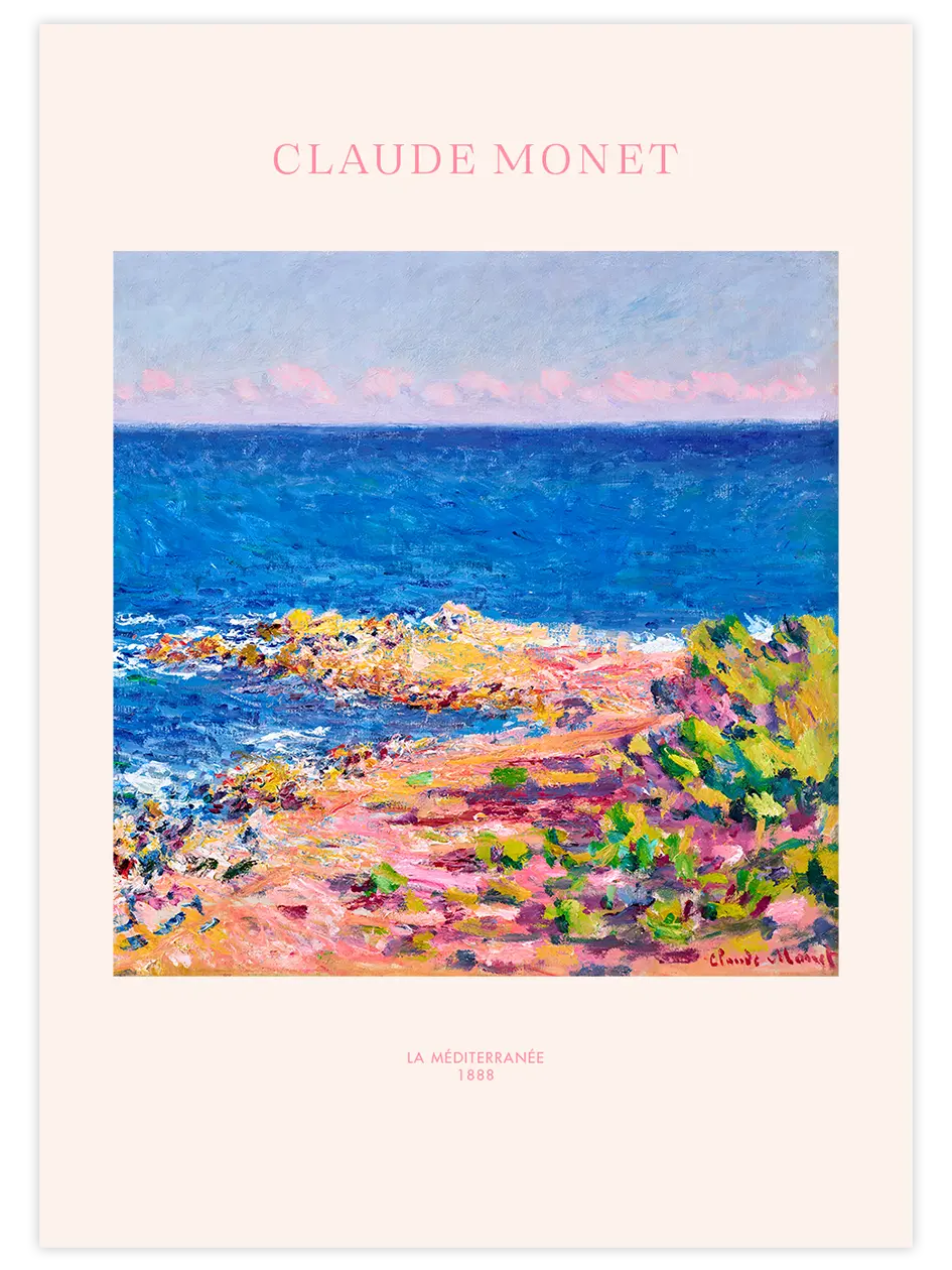 Monet The Mediterranean - Art Print Ünlü Ressamlar Poster
