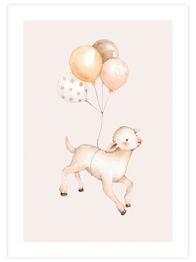 Uçan Kuzu - Art Print Çocuk Odası Poster