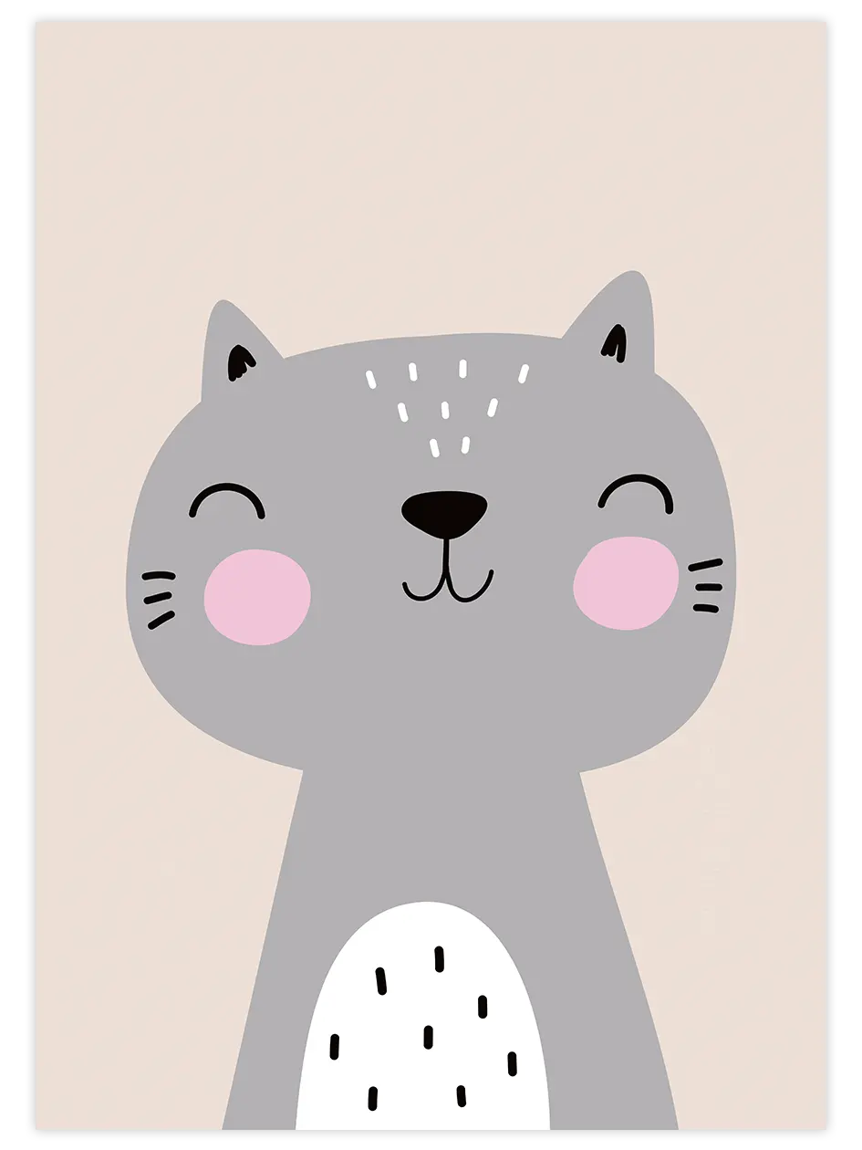 Kedi Resmi - Art Print Çocuk Odası Poster
