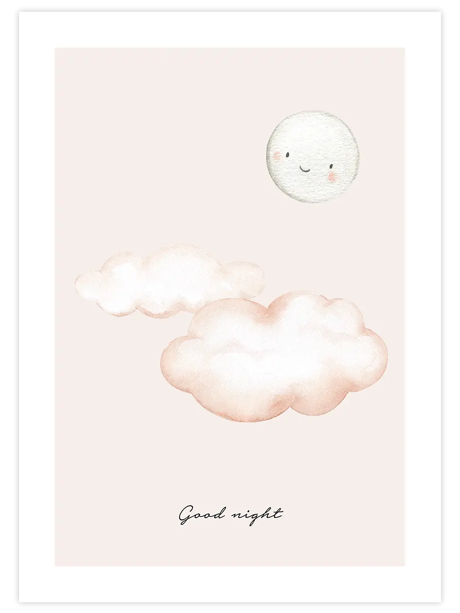 Good Night - Art Print Çocuk Odası Poster