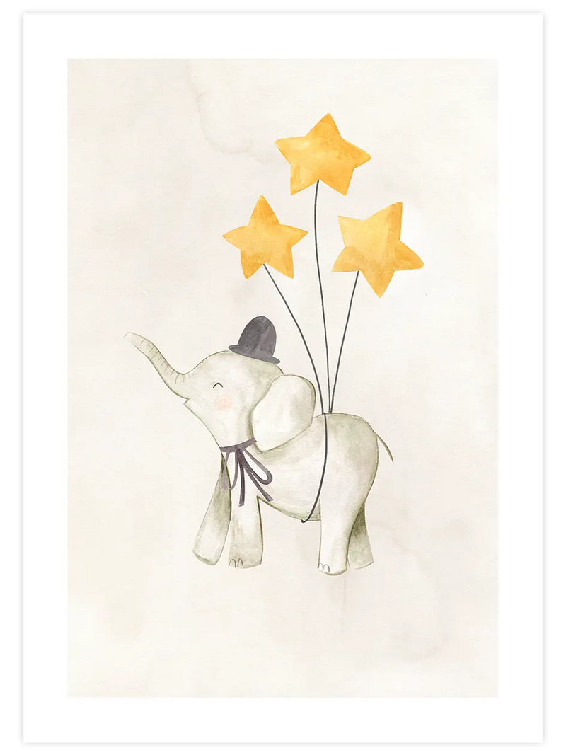 Yıldız Fil N2 - Art Print Çocuk Odası Poster