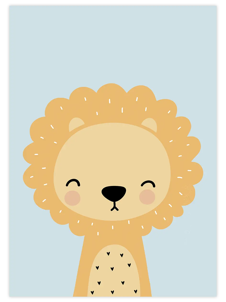 Aslan Resmi - Art Print Çocuk Odası Poster