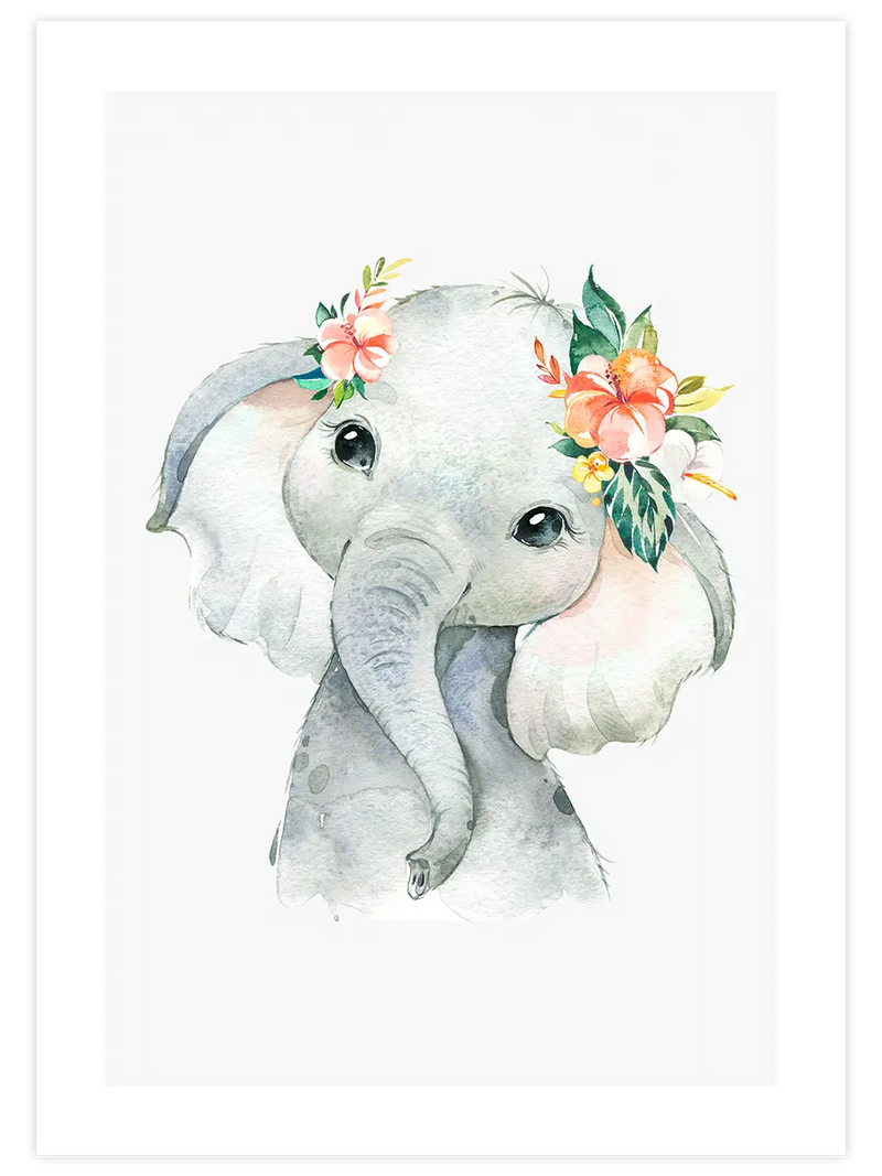 Sevimli Fil - Art Print Çocuk Odası Poster