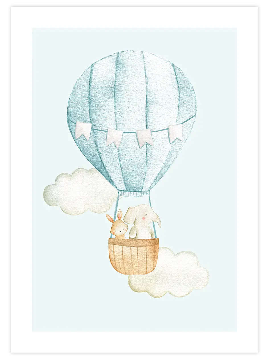 Bulutlarda N5 - Art Print Çocuk Odası Poster